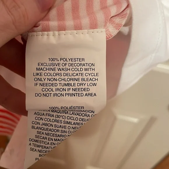 NWT Jack Nicklaus Stay Dri Orange and White Striped Polo Shirt - Picture 7 of 7